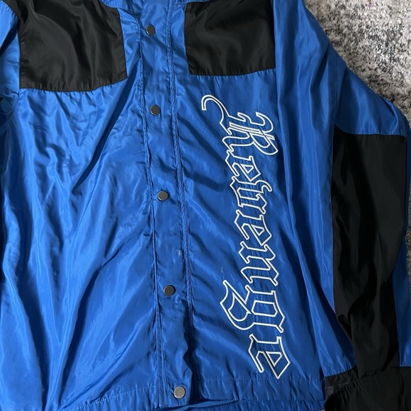 Revenge Og Windbreaker Jacket Men's Size XLarge Blue & Black - Picture 2 of 7